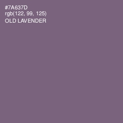 #7A637D - Old Lavender Color Image